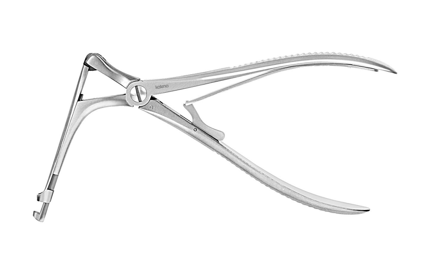 Ceramic Cut Spurling-Kerrison Rongeur, Thin Footplates, Large Handles, 15.0 Mm Opening, Black Ceramic Coat, 40 Degrees Up, 6.0 Mm Bite, 9" (23.0 Cm)